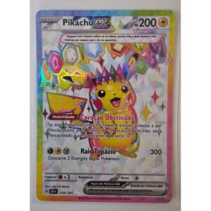 Pikachu ex 219 191 portugues carta