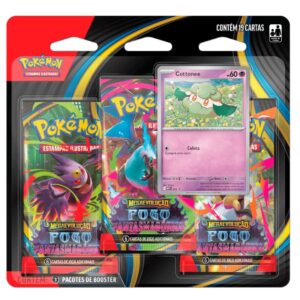 pokemon tcg blister triplo cottone fogo fantasmagorico