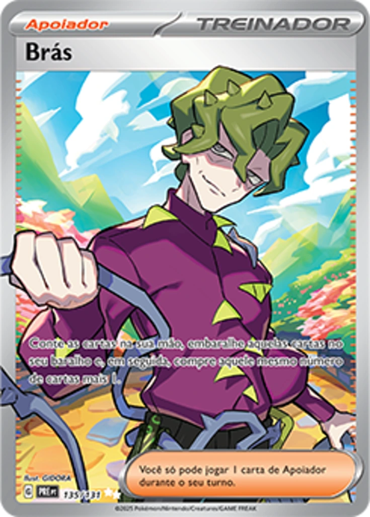 Carta Pokémon Brás 135/131 Escarlate e Violeta — Evoluções Prismáticas