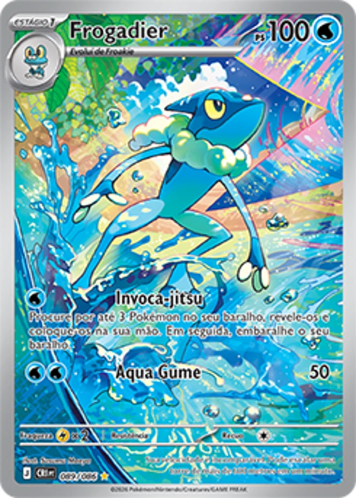 Carta Pokémon Frogadier 089/086 Megaevolução — Caos Ascendente