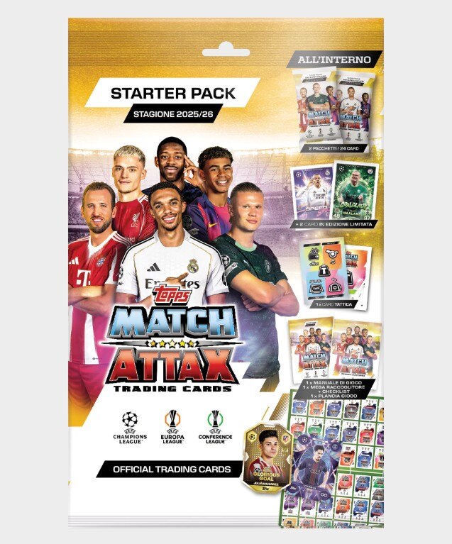 Topps: Match Attax - UEFA - UCC - 2026 - Starter Pack com Tabuleiro