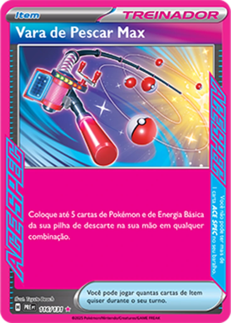Carta Pokémon Vara de Pescar Max 116/131 Escarlate e Violeta — Evoluções Prismáticas